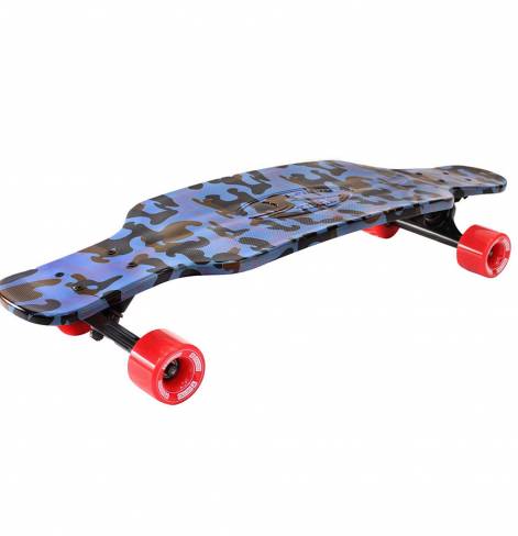 Y-SCOO Longboard Shark TIR 31" Blue Army BLUE/red 