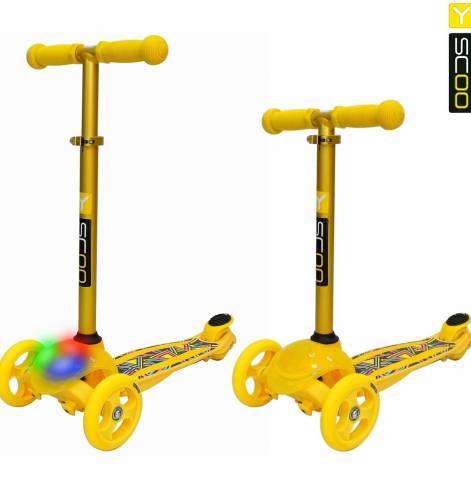 Трехколесный самокат Y-SCOO RT TRIO DIAMOND 120 Kaleidoscope yellow 