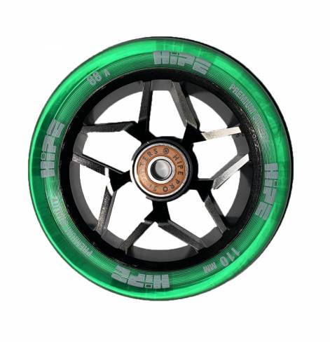 Колесо HIPE H01A 110мм black/transparent green 