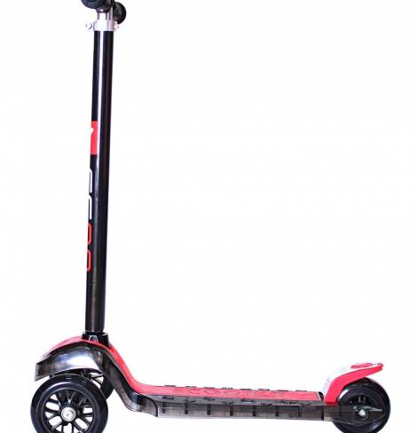 Самокат Y-SCOO MAXI Laser Show black/red  