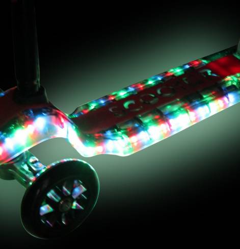 Самокат Y-SCOO MAXI Laser Show black/red  