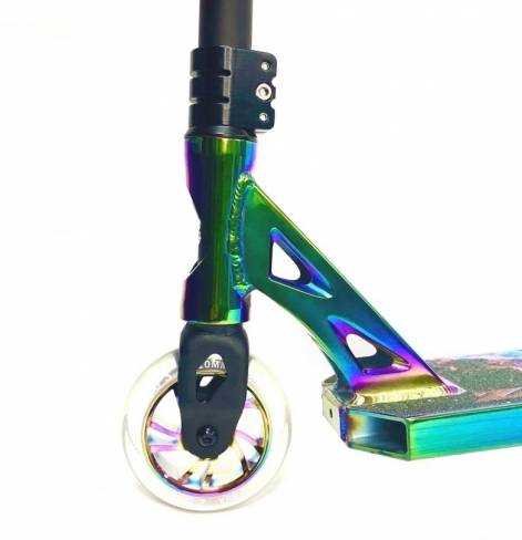 Трюковый самокат Z53 Predator Kast transparent-neo chrome 