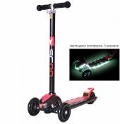 Самокат Y-SCOO MAXI Laser Show black/red  