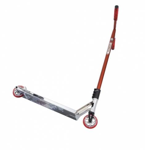 Трюковый самокат Комета Кратос хром красный 