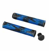 Грипсы Fox Pro L-160 сине-черные с барендами в комплекте