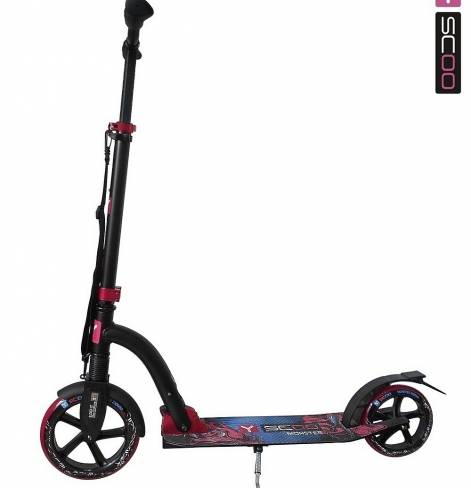 Самокат Y-SCOO MONSTER 230 с амортизатором blue/pink  