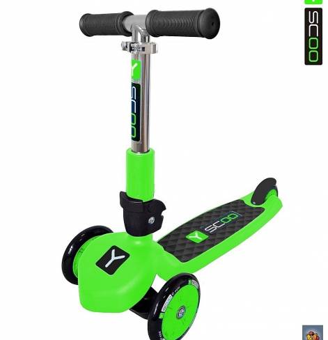 Трехколесный самокат Y-SCOO TRIO 120 NEON green 