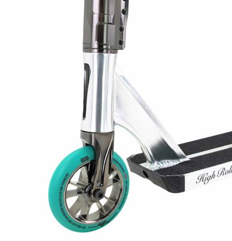 Трюковый самокат Ride 858 High Roller Dark Chrome Light Blue 