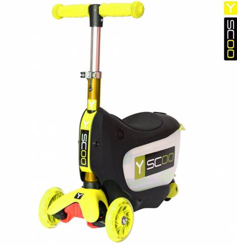 Каталка-самокат 3 в 1 Y-SCOO Mini Jump&Go со светящимися колесами 