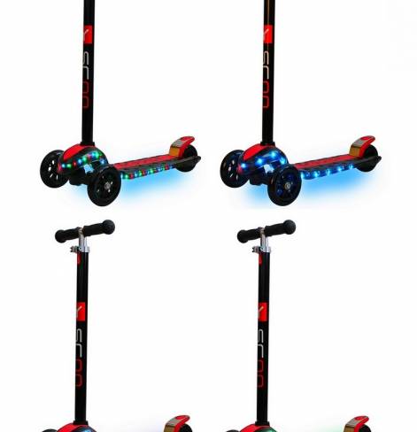 Самокат Y-SCOO MAXI Laser Show black/red  