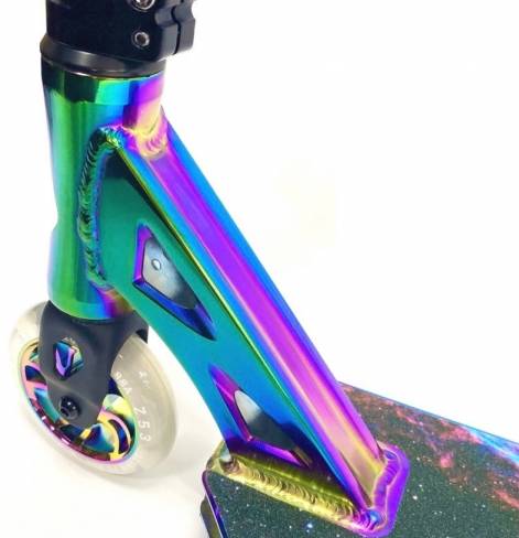 Трюковый самокат Z53 Predator Kast transparent-neo chrome 