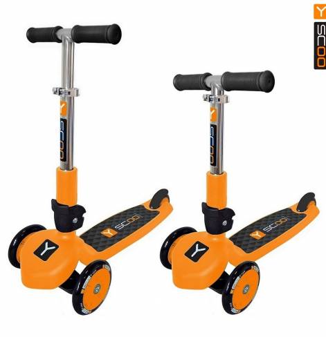 Трехколесный самокат Y-SCOO TRIO 120 NEON orange 