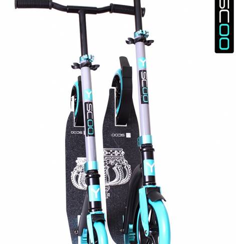 Самокат Y-SCOO SLICKER Family design 230 Crown aqua  