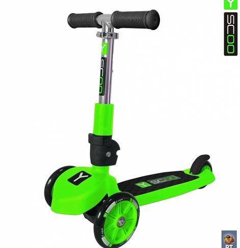 Трехколесный самокат Y-SCOO TRIO 120 NEON green 