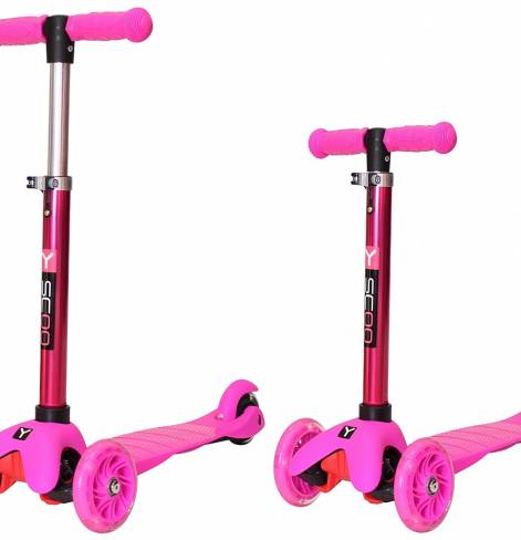 Каталка-самокат 3 в 1 Y-SCOO Mini Jump&Go со светящимися колесами 