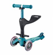 Детский самокат Mini Micro Deluxe Plus 3 в 1 Синий лед 