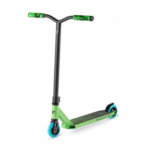 Трюковый самокат Fahrenheit F1 зелено-голубой 