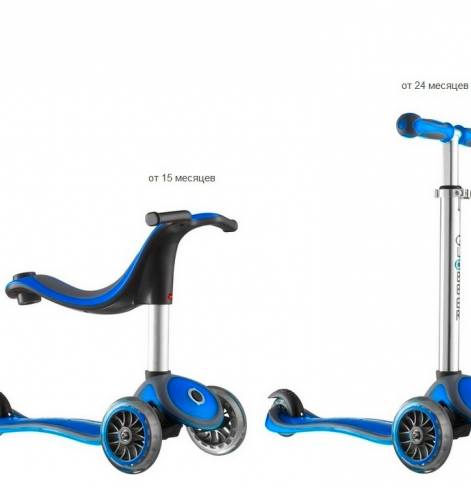 Y-SCOO Globber My free Seat 4 in 1 Titanium 