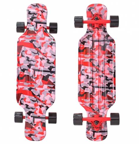 Y-SCOO Longboard Shark TIR 31" CHAOS RED/black 