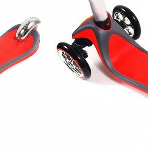 Y-SCOO Globber My free ALU Chrome red с блокировкой колес  