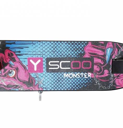 Самокат Y-SCOO MONSTER 230 с амортизатором blue/pink  